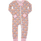 Spring Bunnies Pink Pima Cotton Zip Up Pajamas-FINAL SALE