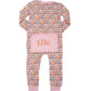 Spring Bunnies Pink Pima Cotton Zip Up Pajamas-FINAL SALE