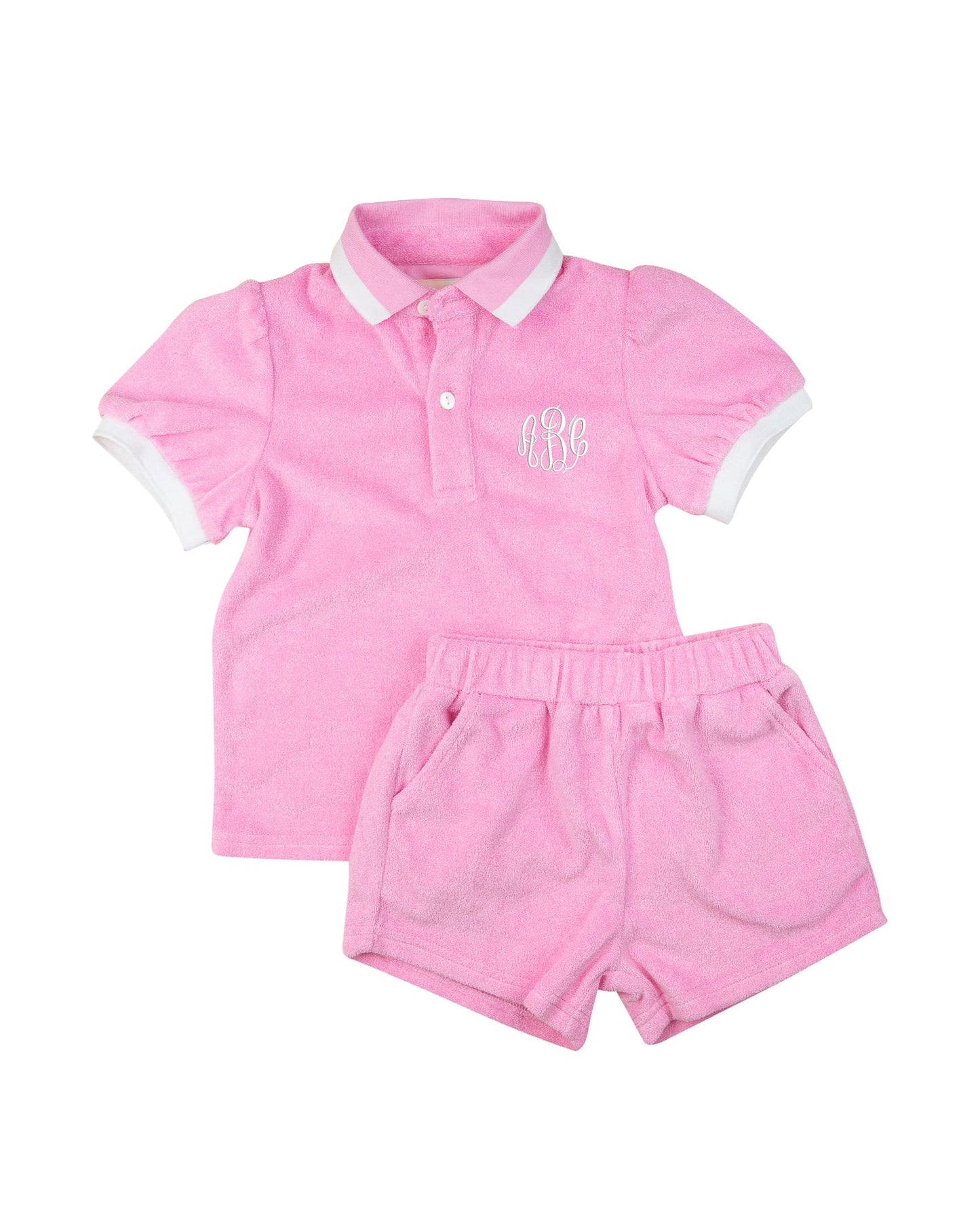 Pink Terry Shorts Set- FINAL SALE