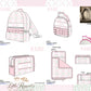 Floral Coquette Patchwork Smock Quilted Luggage