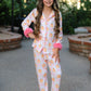 Halloween Thanksgiving Pumpkin Bow Fur Pajama Set
