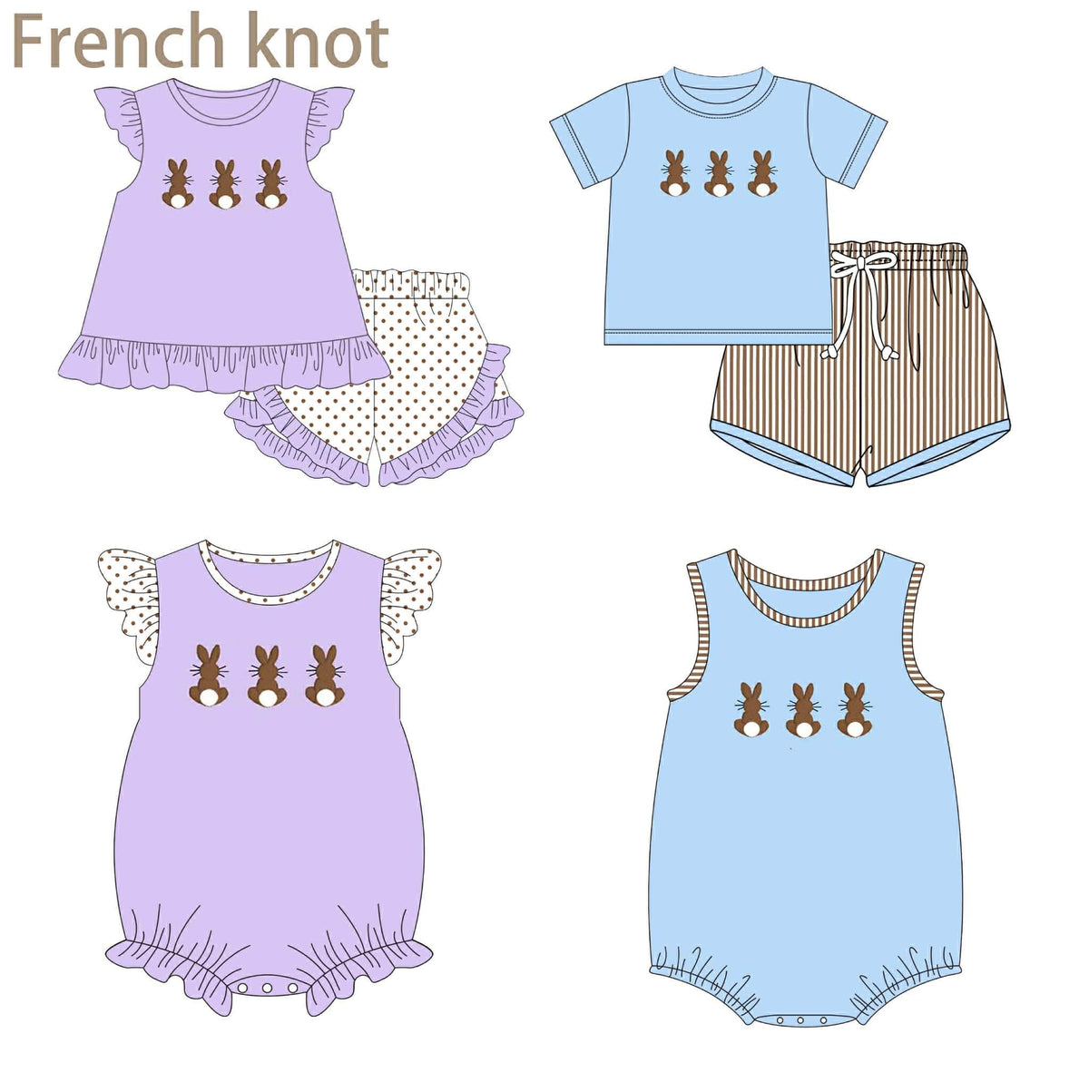 Machine French Knot Bunnies- ETA Feb to LRC