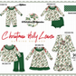 PO95 Forest christmas holly leaves smocked collection