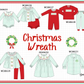 PO95 Green gingham wreath embroidery collection