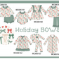 PO95 Green holiday bow print ruffle collection