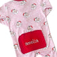 Vintage Santa Pink Knit Zip Up Pajamas-FINAL SALE