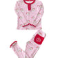 Vintage Santa Pink Knit Pajama Set-FINAL SALE