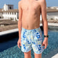 Coastal Stamps in Pastel Swim Trunks- FINAL SALE