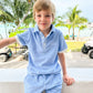 Blue Terry Shorts Set- FINAL SALE