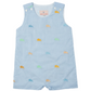 Colorful Bunnies Embroidered Shortall- FINAL SALE