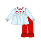PO95 Blue valentine's day heart smocked collection