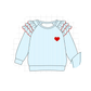 PO95 Blue valentine's day heart smocked collection
