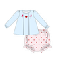 PO95 Blue valentine's day heart embroidery collection