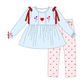 PO95 Blue valentine's day heart embroidery collection