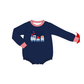 PO95 Red&navy valentine's day bow train embroidery collection