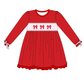 PO95 Red&navy valentine's day bow train embroidery collection