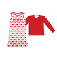 PO95 Red&navy valentine's day bow train embroidery collection