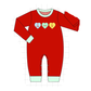 PO95 Purple valentine's day heart applique stripe collection
