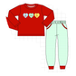 PO95 Purple valentine's day heart applique stripe collection