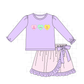PO95 Purple valentine's day heart applique stripe collection