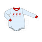 PO95 Red god is love heart embroidery ruffle collection