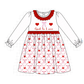 PO95 Red god is love heart embroidery ruffle collection