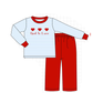 PO95 Red god is love heart embroidery ruffle collection