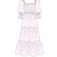 PO95 Pink bow smocked ruffle collection