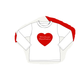 PO95 Red valentine's day heart applique collection