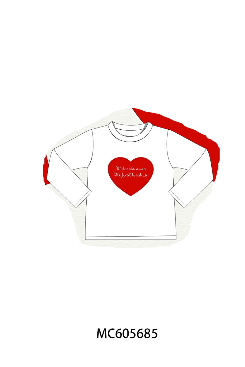 PO95 Red valentine's day heart applique collection