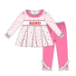 PO95 Pink valentine's day XOXO embroidery collection