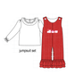 PO95 Red valentine's day corduroy train heart embroidery collection