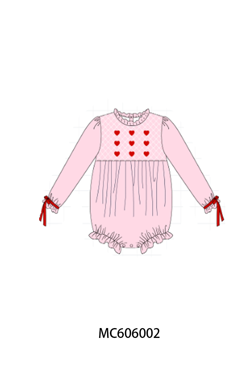 PO95 Pink&blue heart smocked collection