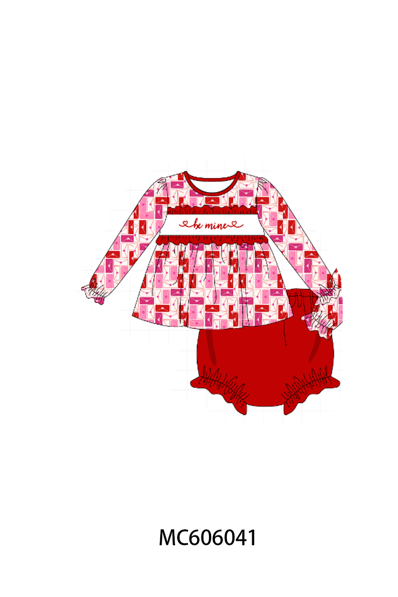 PO95 Red&blue be mine embroidery collection