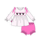 PO95 Pink&blue character embroidery gingham collection