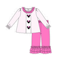 PO95 Pink&blue character embroidery gingham collection