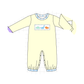 PO95 Purple&mustard dinosaur applique gingham collection