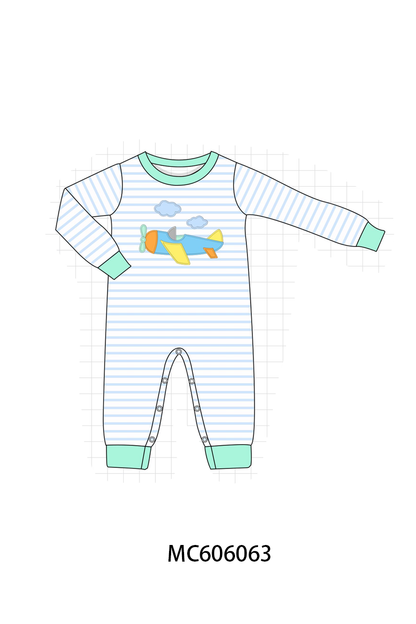 PO95 Mint airplane applique stripe collection