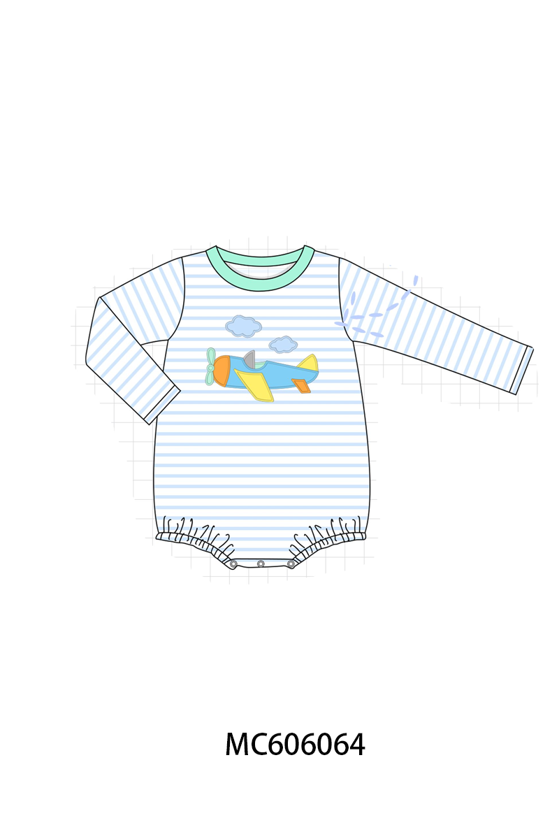 PO95 Mint airplane applique stripe collection