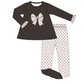 PO95 Brown bow applique collection