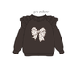 PO95 Brown bow applique collection