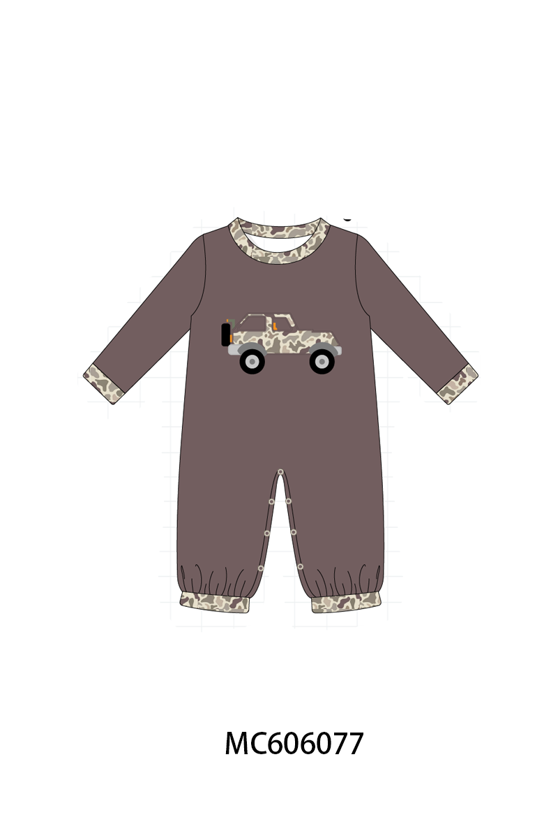 PO95 Mocha brown camouflage adventure applique collection