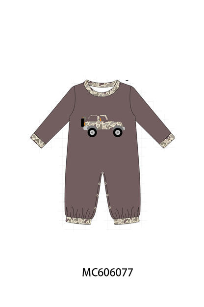 PO95 Mocha brown camouflage adventure applique collection