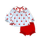 PO95 Blue heart embroidery gingham collection