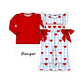 PO95 Blue heart embroidery gingham collection