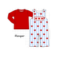 PO95 Blue heart embroidery gingham collection