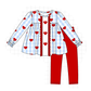 PO95 Blue heart embroidery gingham collection