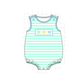 PO95 Rainbow stripe valentine heart applique collection