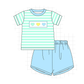 PO95 Rainbow stripe valentine heart applique collection
