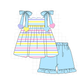 PO95 Rainbow stripe valentine heart applique collection